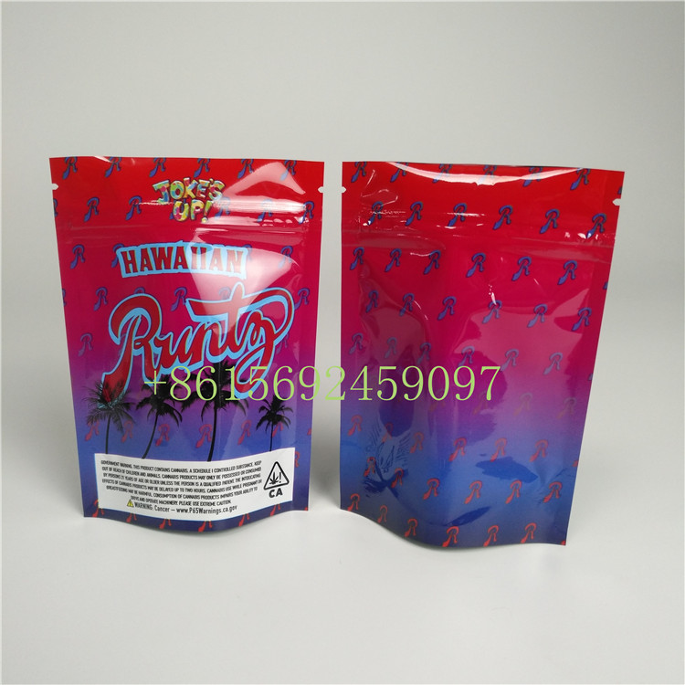 플라스틱 Zip 자물쇠 초본 향 포장 정글 소년 Runtz 잡초 과자 주머니