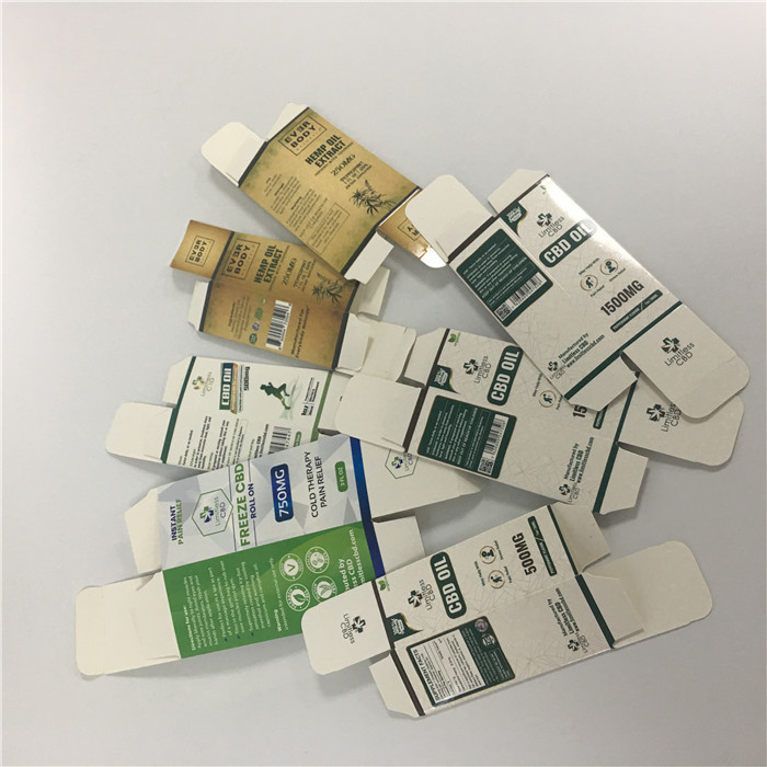 관례는 작은 상자 10ml 30ml 정유 병 CBD 기름 점적기 병 포장 종이상자를 인쇄했습니다