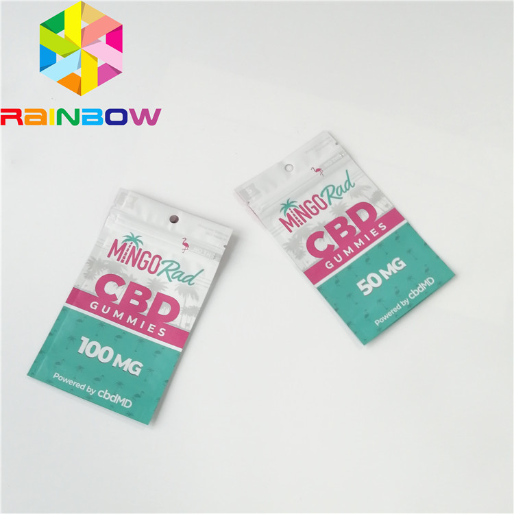 Ziplock CBD 고무 같은 사탕 부대 사진 요판 인쇄를 포장하는 재상할 수 있는 플라스틱 주머니