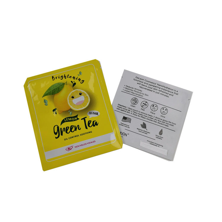 알루미늄 호일 Resealable 포장은 매트/광택 있는 끝 Mylar 화장용 가면 패킹을 자루에 넣습니다