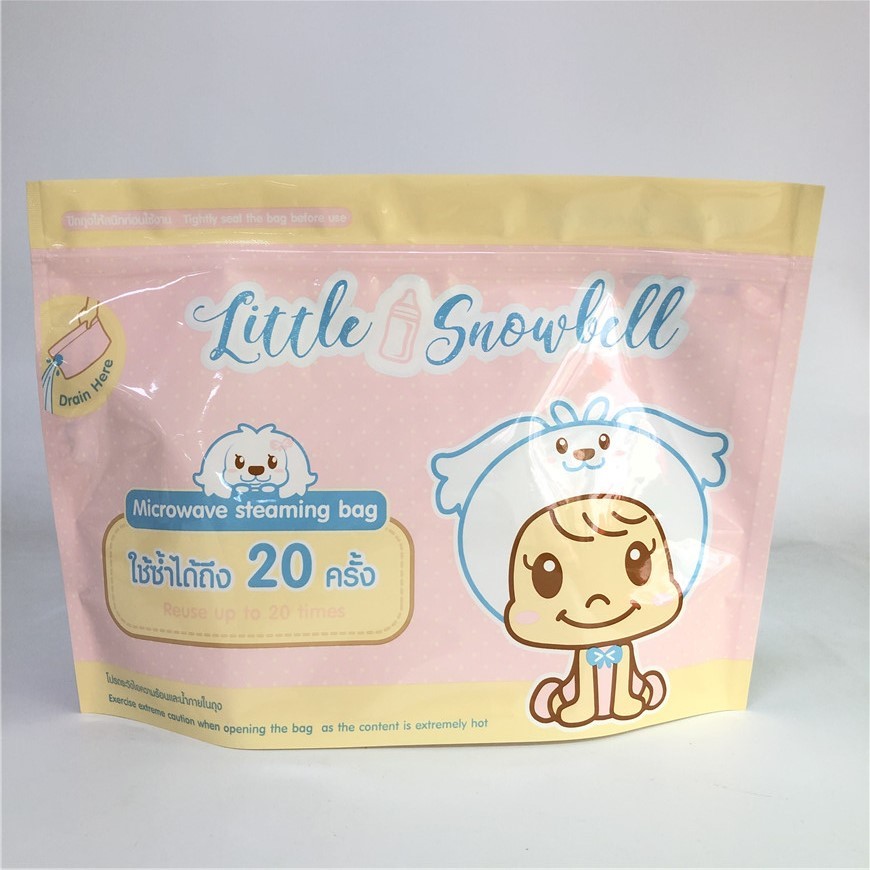 지퍼 마이크로파 부대 주문 인쇄 생물 분해성 120-180 Mic 간격을 위로 서 있으십시오