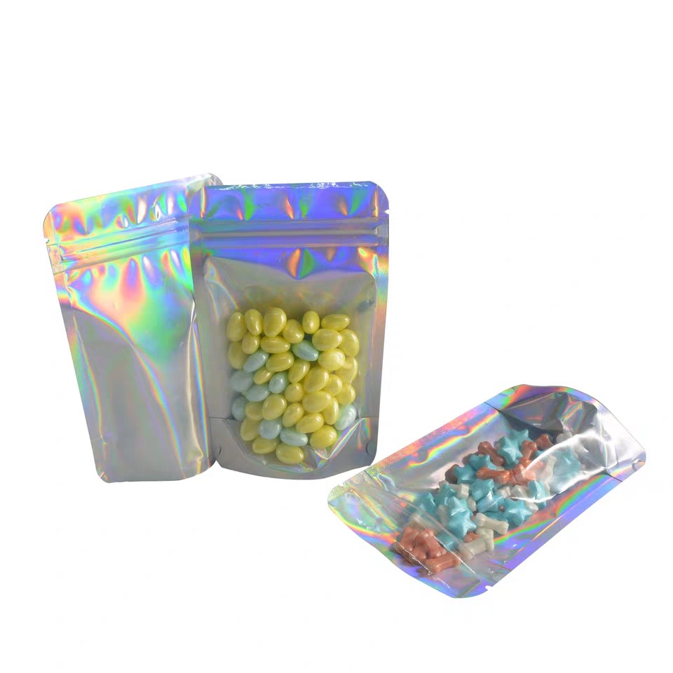 3개의 Ziplock를 가진 옆 물개 간식 포장 부대 박판 소성 물질