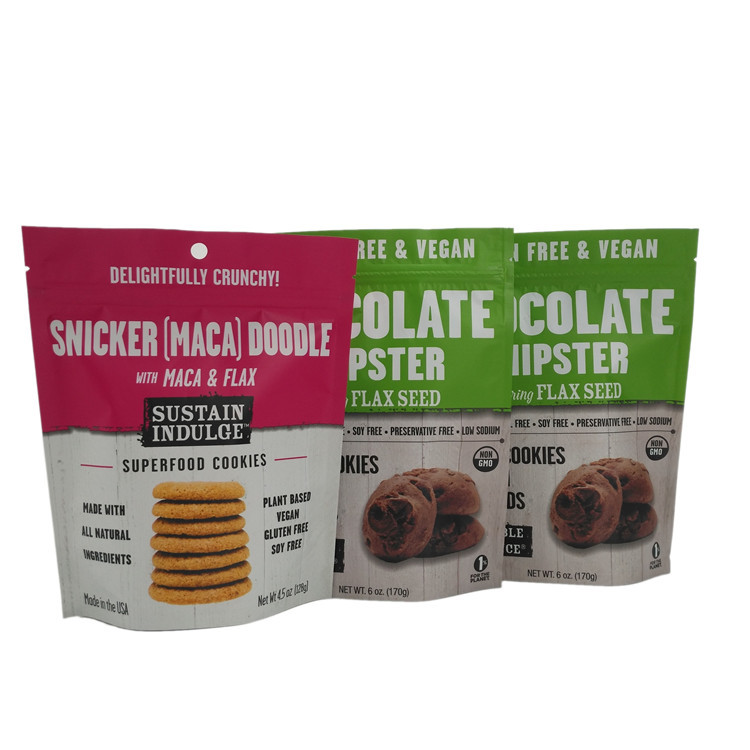 분말 포장은 지퍼 알루미늄 호일 부대를 위로 서 있습니다