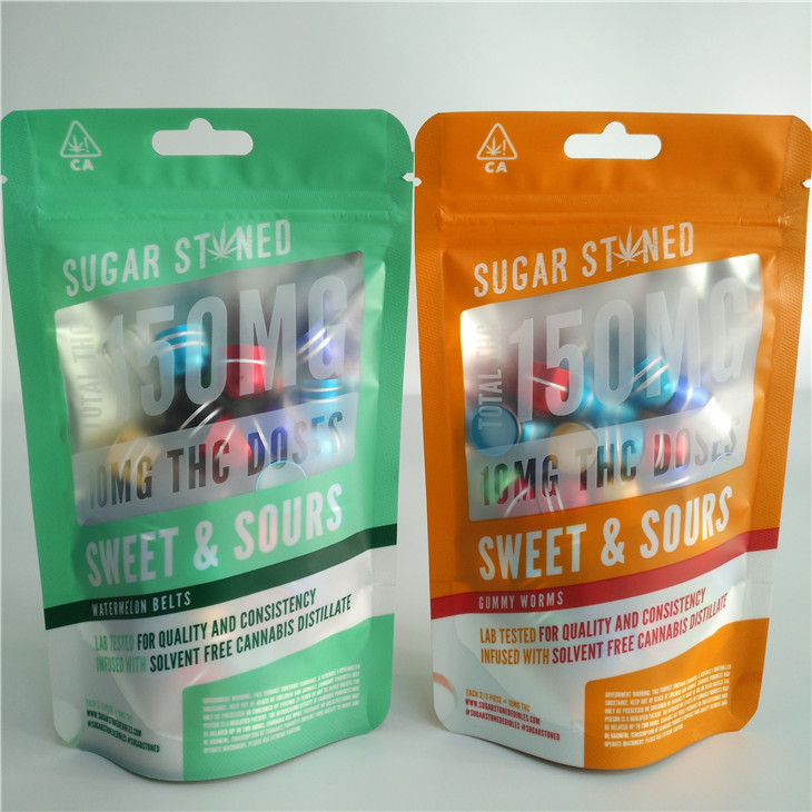 3.5g 7g 14g 자필 영화는 주머니 포장을 위로 서 있습니다