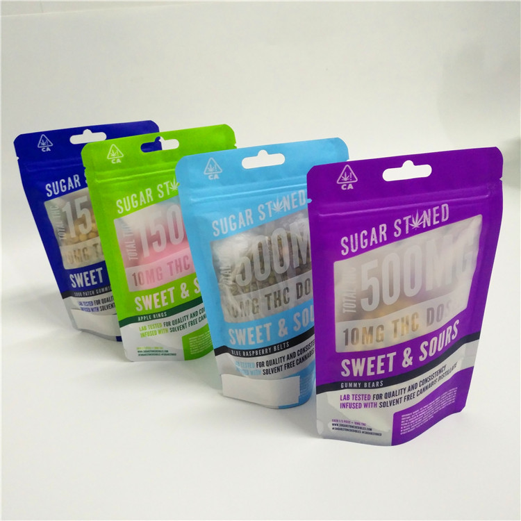 삼 꽃 CBD 검미 패키징을 위한 3.5g 1/8 온스 냄새 증명 탬퍼 분명한 지프 잠금 장치 아이들 저항하는 출구 마일라 에어백