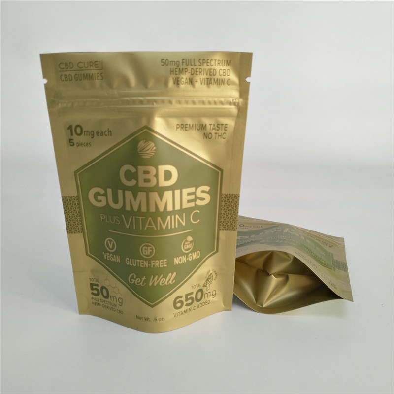 디지털 프린팅 매트 금은 잡초를 위한 지퍼 팁 작은 증명 마일라 가방을 견딥니다