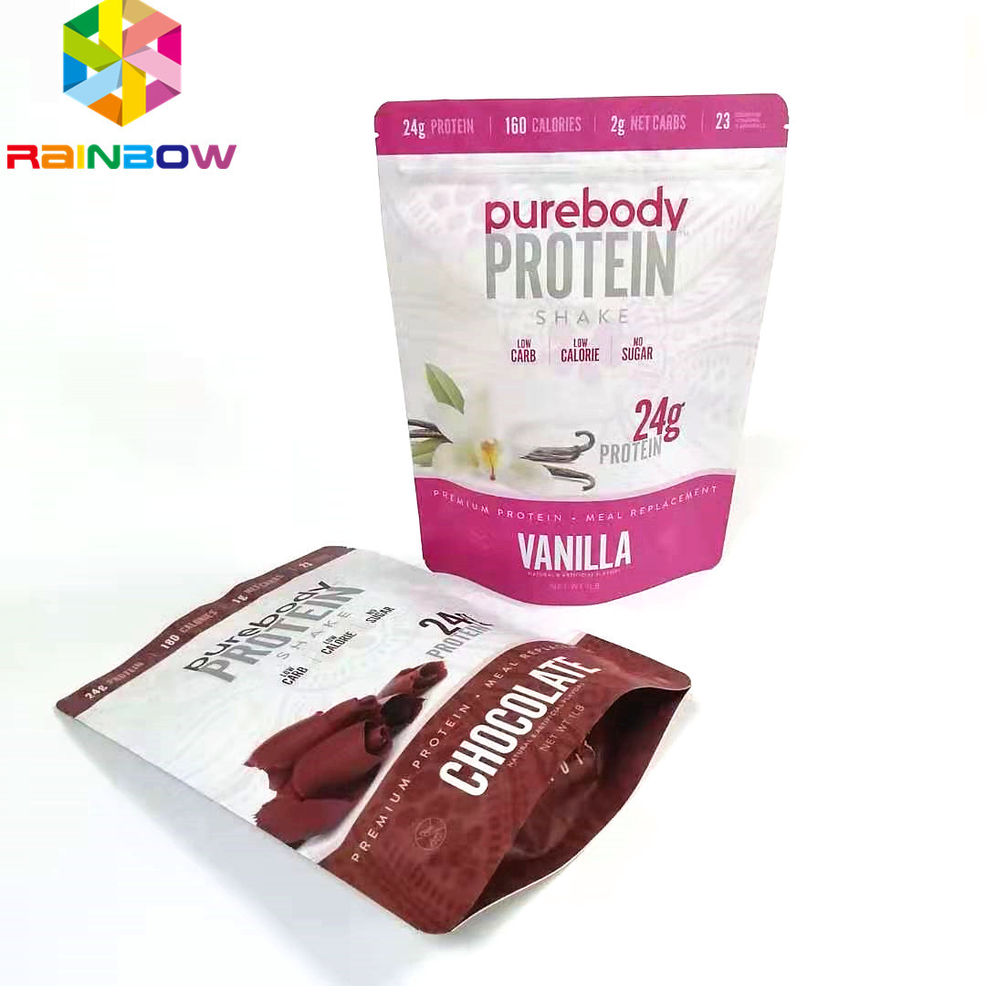 지플록식 식품 저장실과 팁 위로 재사용할 수 있는 입지가 지퍼 팁 평면 형상 인쇄된 백을 패키징합니다