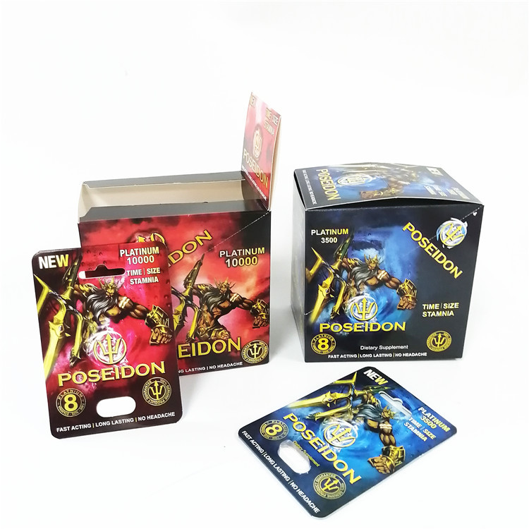 남자 향상 피임약 두부 피막 컨테이너를 패키징하는 라이노 기포 카드 멘스 성 보충 성 피임약