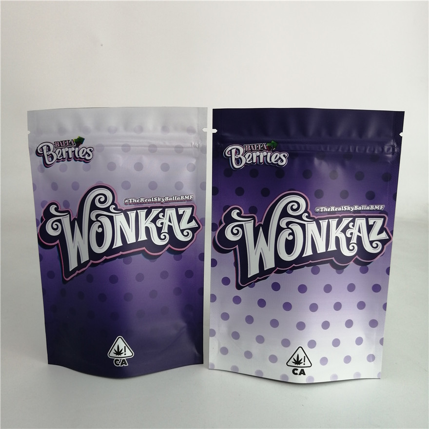 주문 제작된 3.5g 쿠키 땅콩 잡초는 지퍼 팁 플라스틱 사탕 봉지 7g 18g 24g를 견딥니다