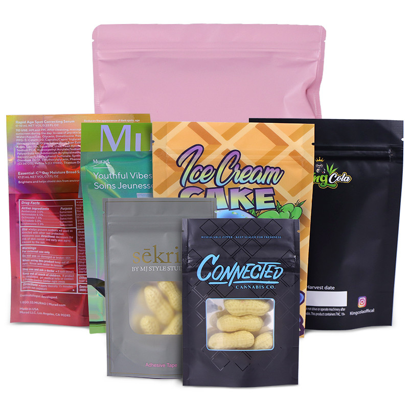 알루미늄 호일 지프 잠금 장치 CMYK MOPP 히트 실 마일라 가방