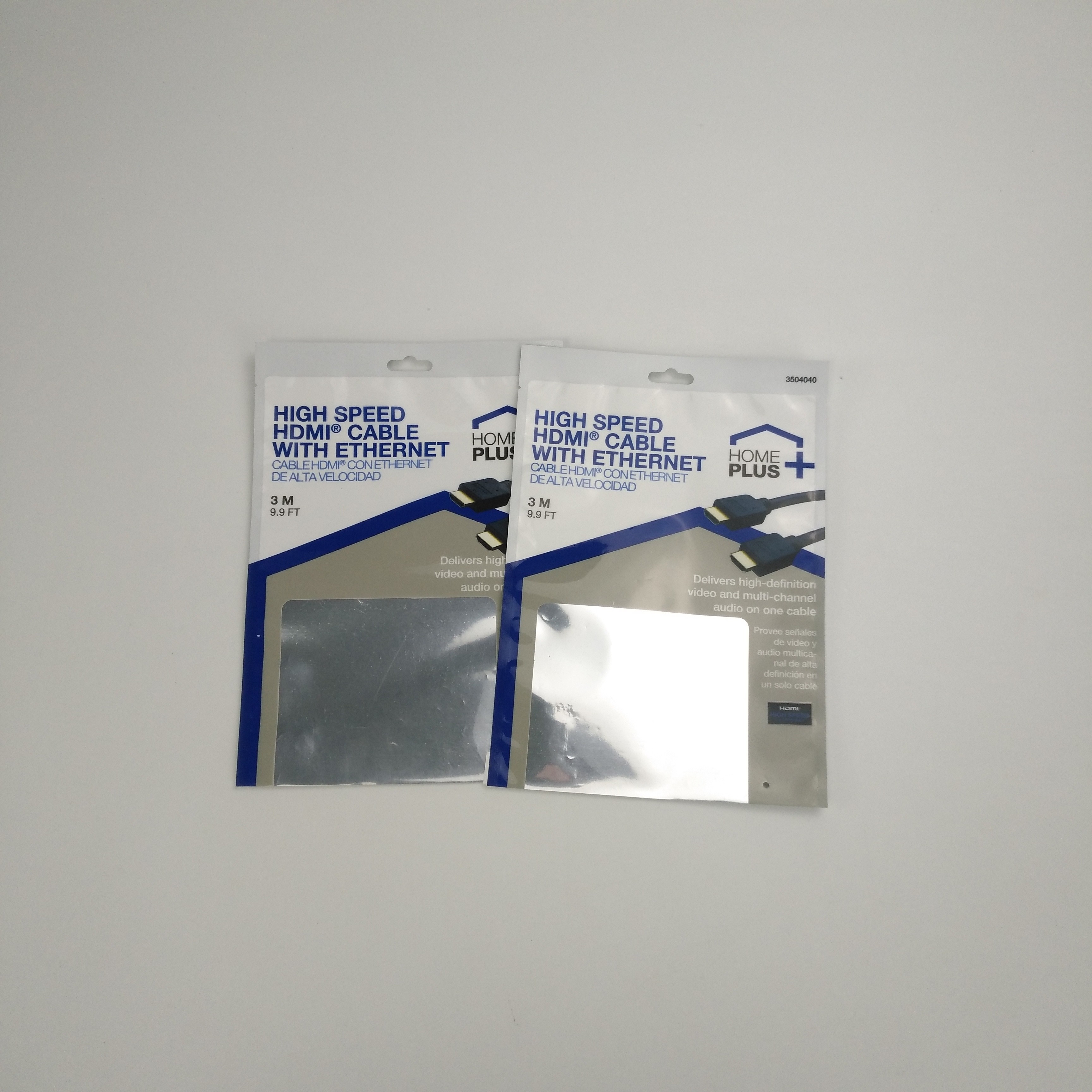 주문 제작된 세 측면은 지퍼로 무선 이어폰을 패키징하는 에어백 플라스틱 파우치를 패키징하는 USB 케이블을 밀봉했습니다