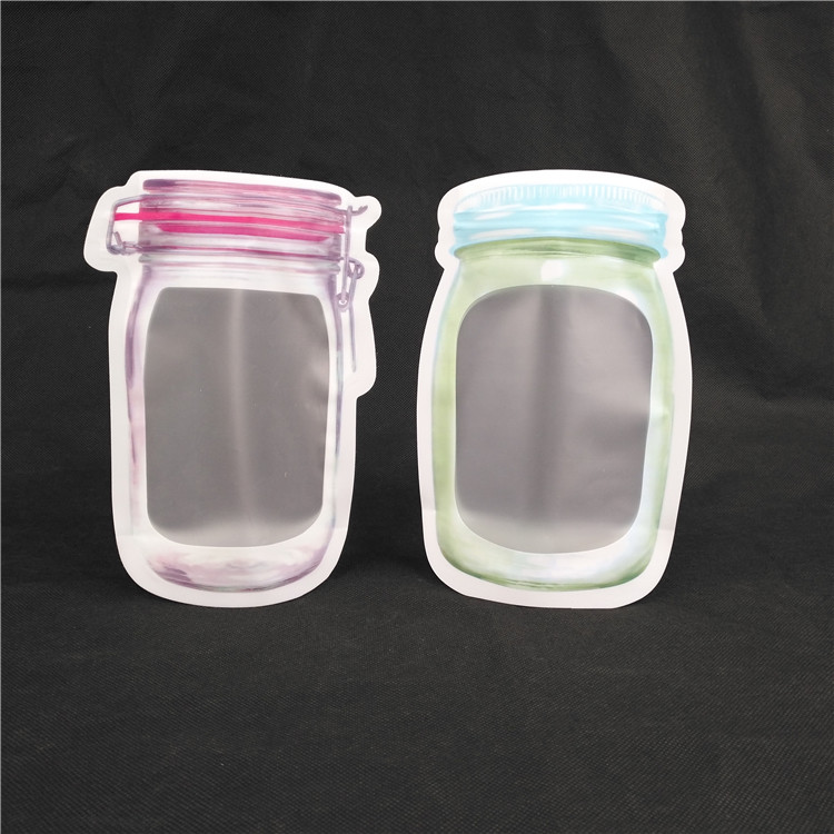 특별한 모양이 형성된 프린팅 로고 식품 등급 주스 밀크 젤리 액체는 보틀 모양 샤쉐를 견딥니다