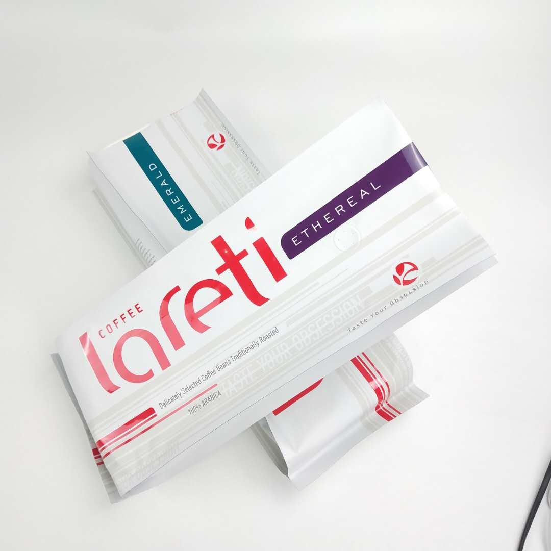 커피 콩을 위한 알루미늄 호일 밸브와 맞춘 재밀봉할 수 있는 매트 막 측 거싯대가 팁을 패키징합니다