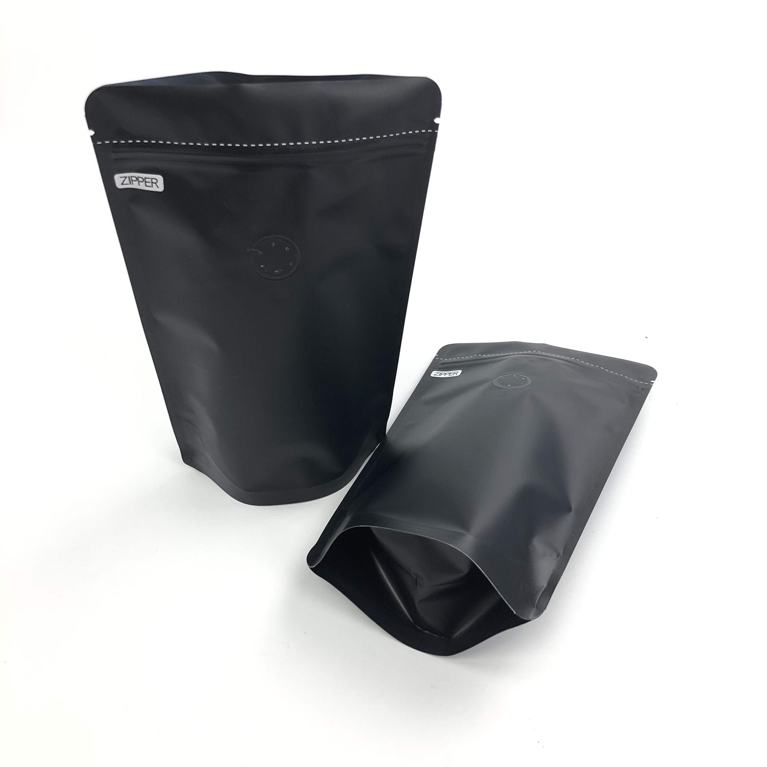 OEM 맞춘 250G 검은 로고 크기 재밀봉할 수 있는 알루미늄 호일은 팁을 패키징하여 커피 콩을 위한 밸브를 가스를 제거하는 것과 함께 지속합니다