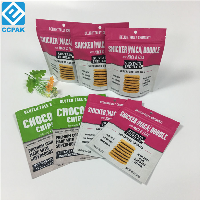 견과류 마른 열매를 위한 지프 잠금 장치 팩크가잉 봉지와 재밀봉할 수 있는 음식 팁 봉지