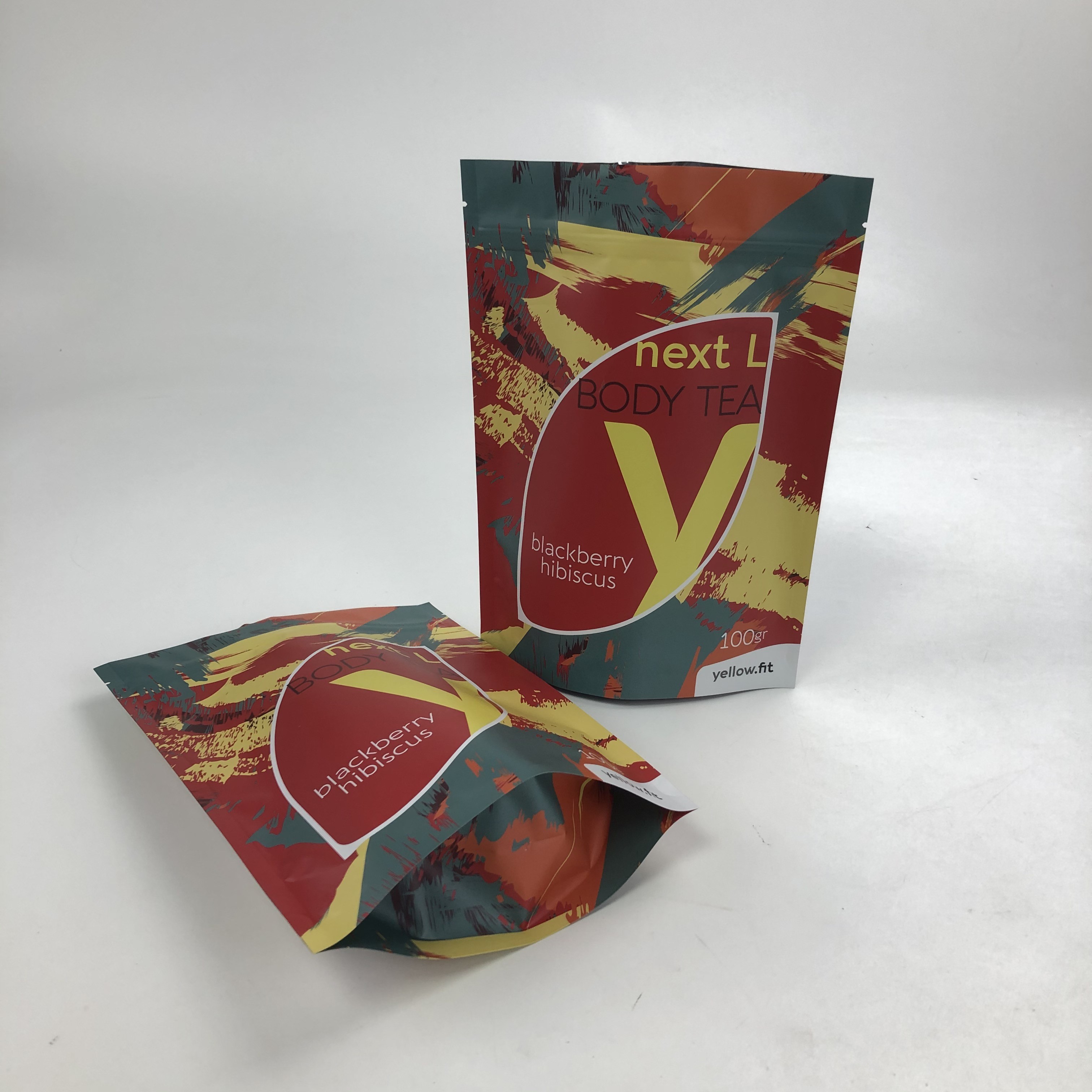 Customized food grade printed stand up aluminum foil powder packaging bag plastic mylar zipper doypack