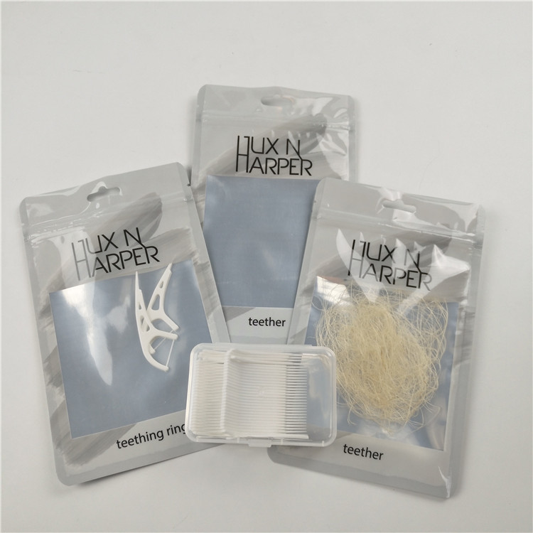 광택이 나는 명백한 앞 치실은 홀 플라스틱 백 알루미늄 호일 주문 제작된 지프 잠금 가방 패키징을 매답니다