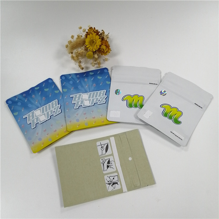 재사용할 수 있는 식물지 향 지플록식이 밀봉된 1 그램 3.5g 7g 열기를 자루에 넣습니다