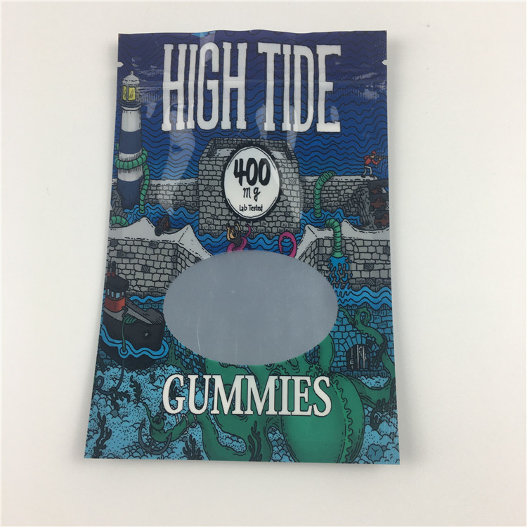 세 사이드 씰 지플록식 잡초 마일라는 식용인 인쇄된 팁 냄새 증명을 맞추어줍니다