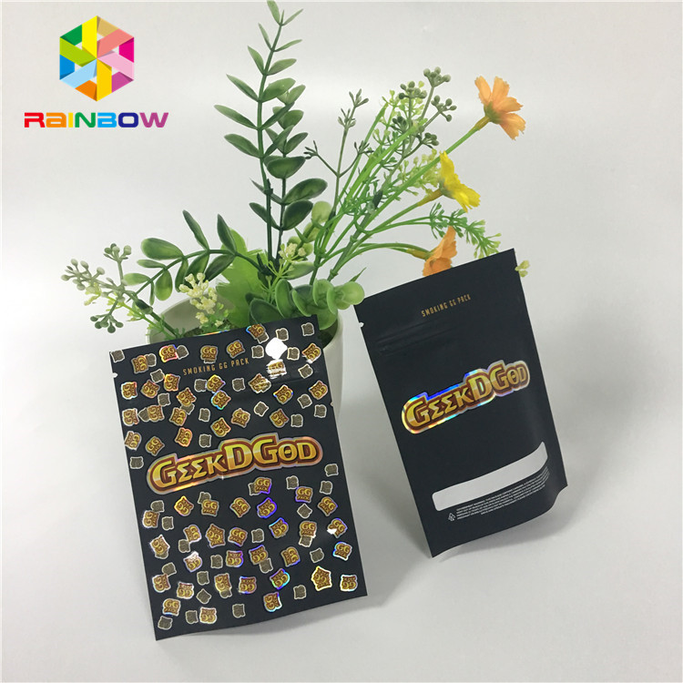 플라스틱 마일라 지플록식이 관습 입지 업 팁 150 마그네슘 검은 매트