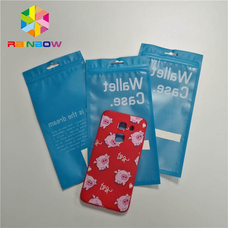 전화 케이스 커버 / 케이블 포장을 위한 지플록식 명백한 매트 3 사이드 씰 플래트 파우치