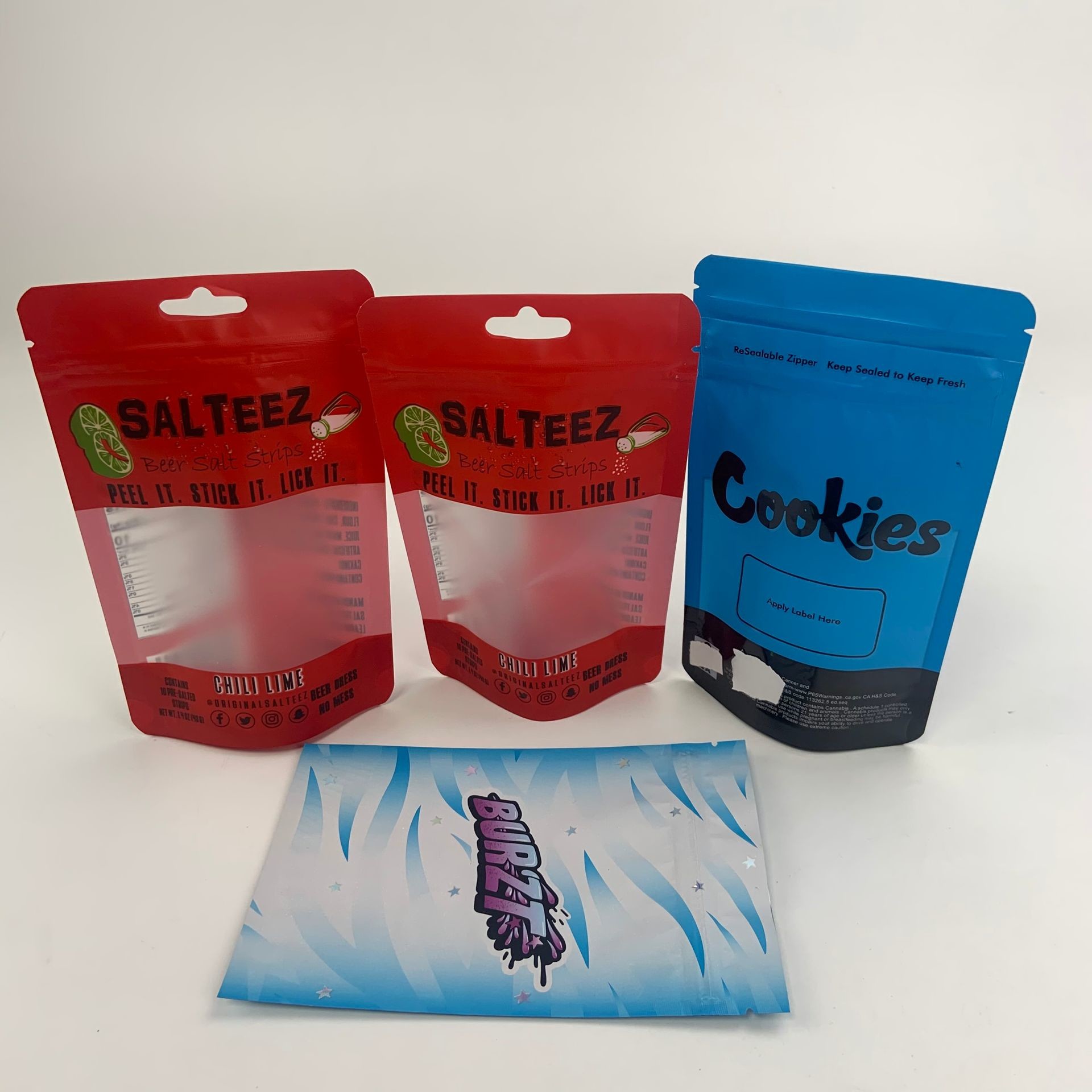 봉투 차일드 프로프를 패키징하는 CBD 기름 깨끗한 창 마일라 금속 박막 플라스틱