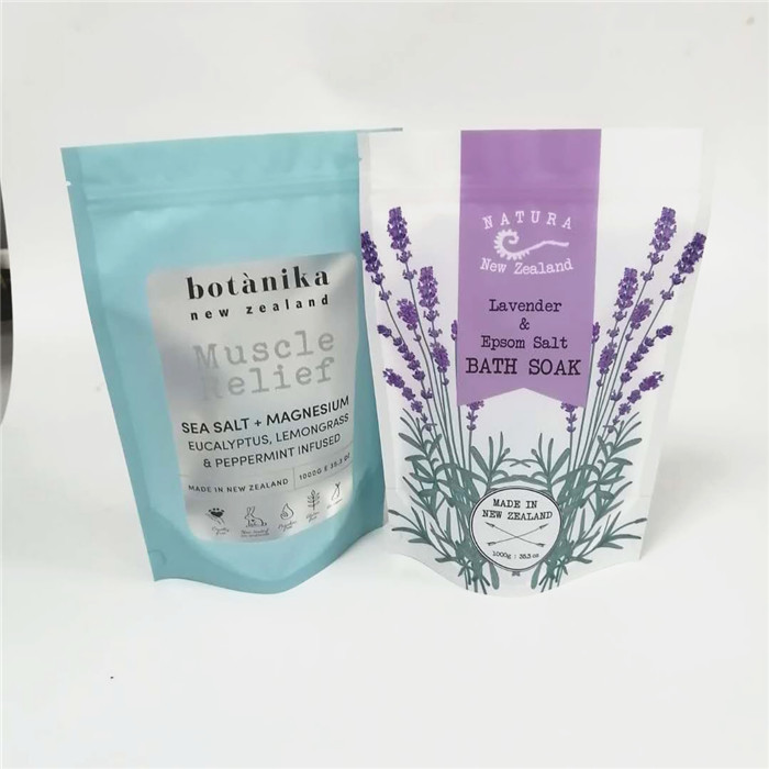 바다 바다 소금 플라스틱 파우치 패키징 본인 지위 재밀봉할 수 있는 커스텀 로고