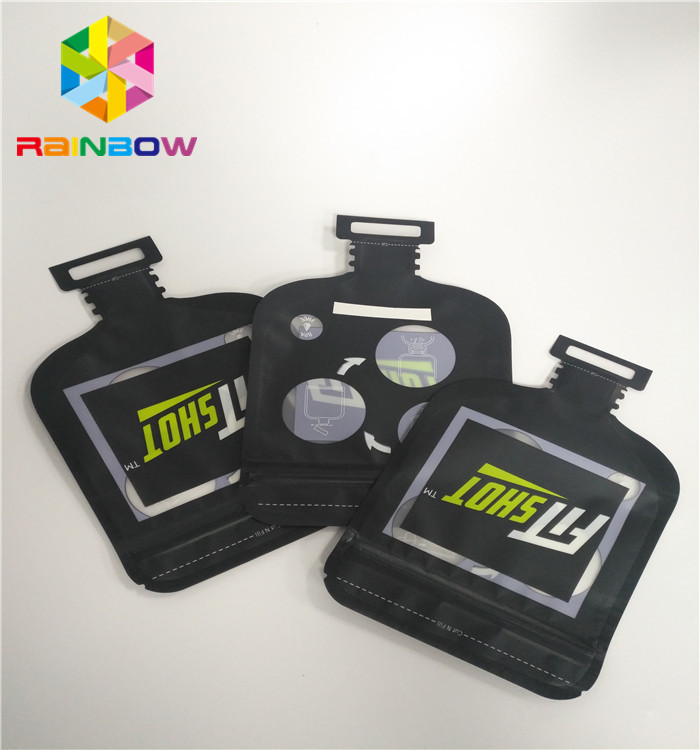 지퍼와 불규칙한 모양 맞춘 플라스틱 백을 패키징하는 캔디