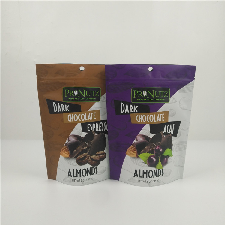 식품 등급은 초콜릿 바를 위한 팁 위로 플라스틱 맞춘 인쇄된 입지를 지퍼로 엽니다