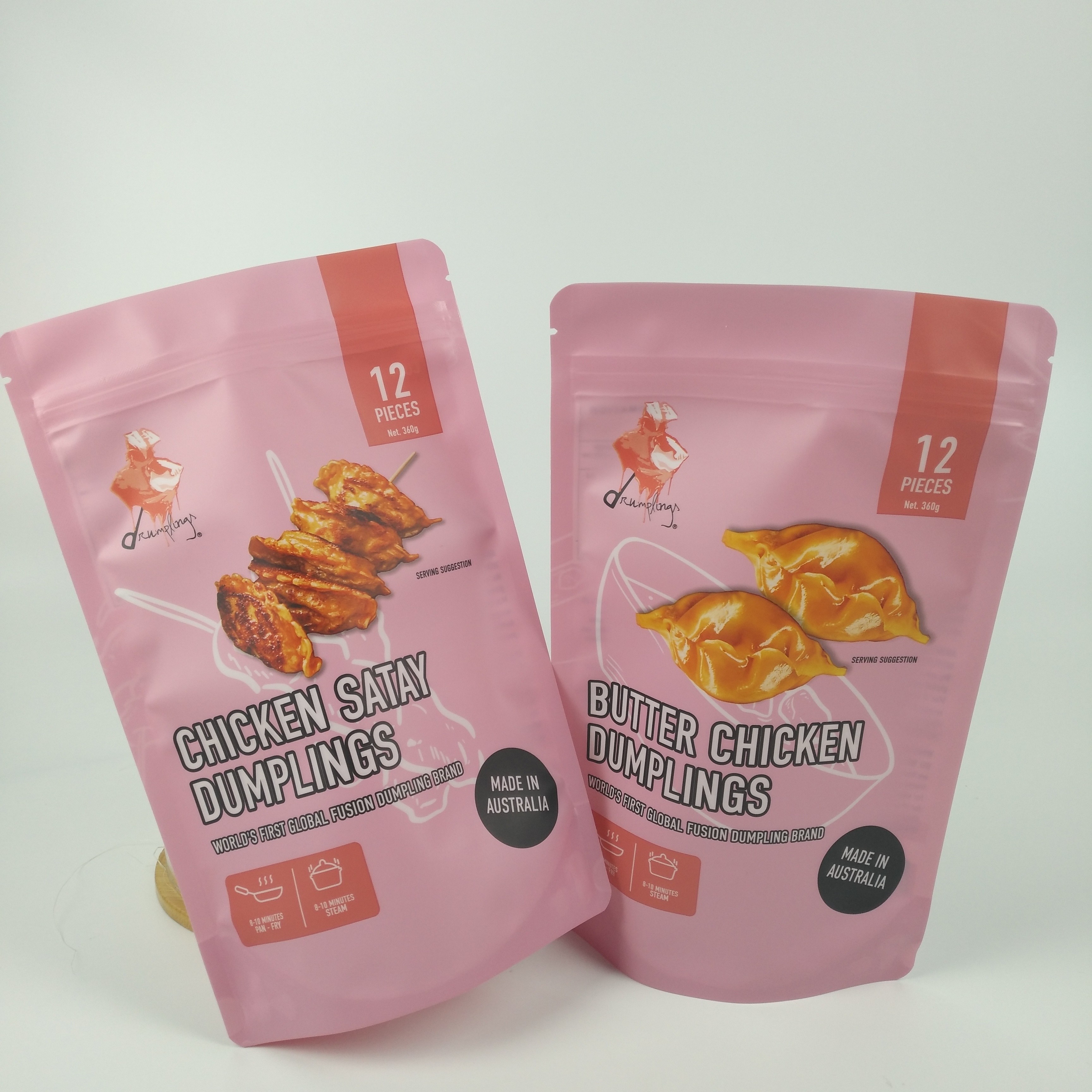 서 있는 커피 매트 지퍼 맞춘 인쇄된 배리어 백 본인은 박판이 되었습니다