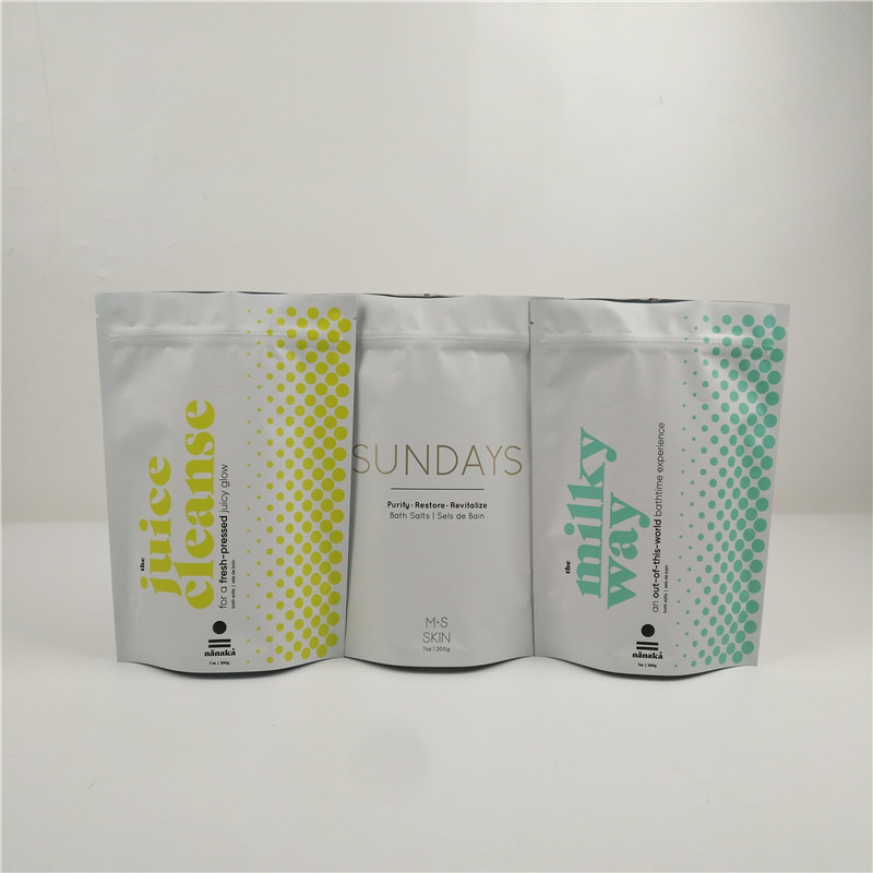 무광택 박판 400g 알루미늄 호일 백 플라스틱 목욕 소금 VMPET