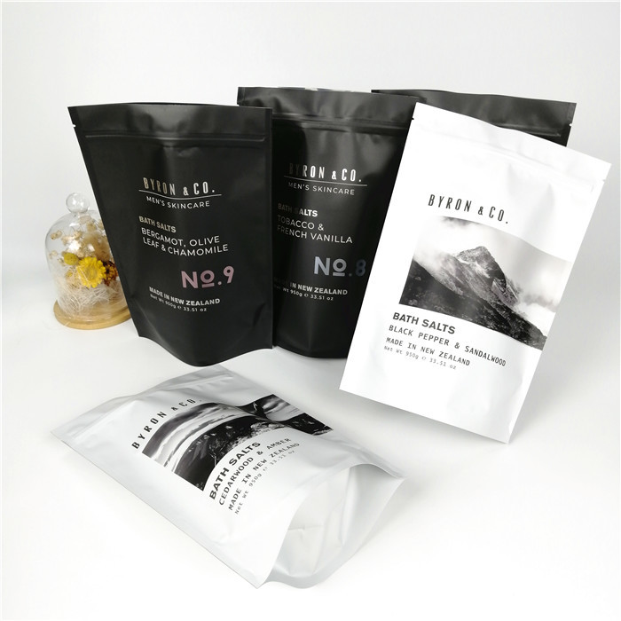 100% 재활용 생분해성 맞춤형 로고 재밀봉 가능한 무광택 블랙 쿠키 포일 마일라 지퍼 백 스탠드 업 파우치