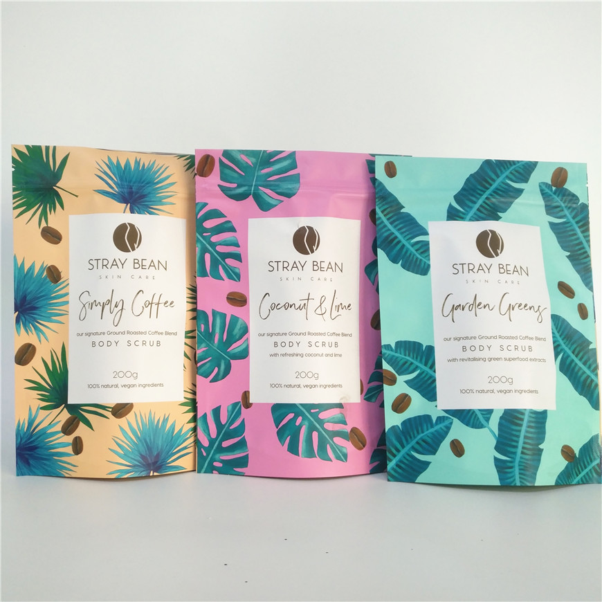 광택이 없는 OPP vmpet 목욕 소금 포장 부대 100g 200g 알루미늄 호일 Mylar 주머니