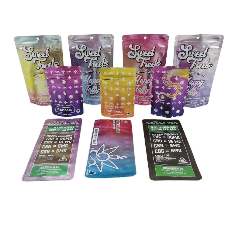 SGS 120mic MOPP 어린이 저항하는 Mylar 부대 500mg VMPET 사탕 식용