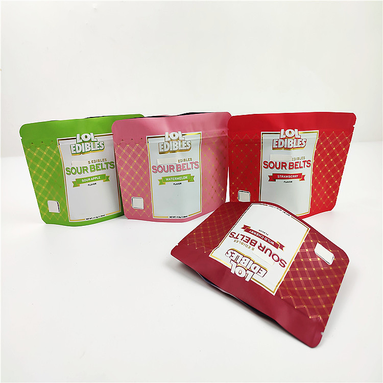 180mic 3.5g CMYK Mylar 쿠키 포장 파우치 그라비아 인쇄