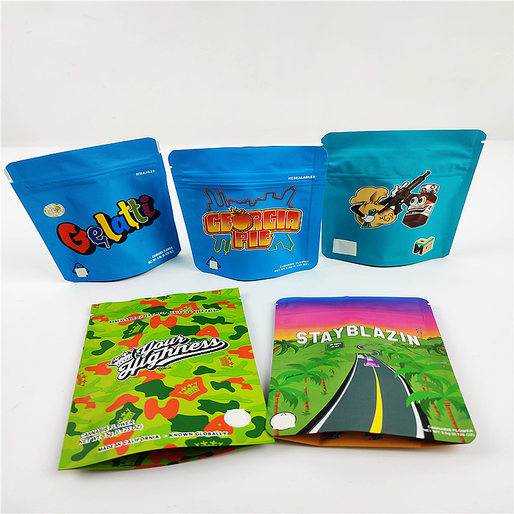 FSC BSCI CMYK 쿠키 냄새 방지 가방 3.5g CBD Mylar 포장 파우치