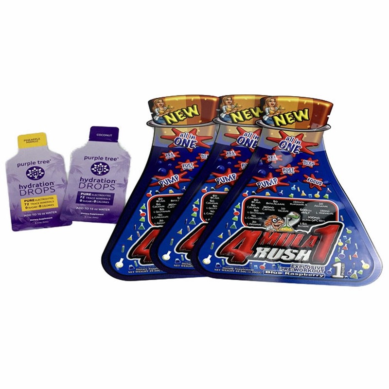 디지털 인쇄 사용자 정의 모양 작은 플라스틱 플랫 가방 CBD 거미 사탕 스낵 파우치 땅콩 버터 향 주머니