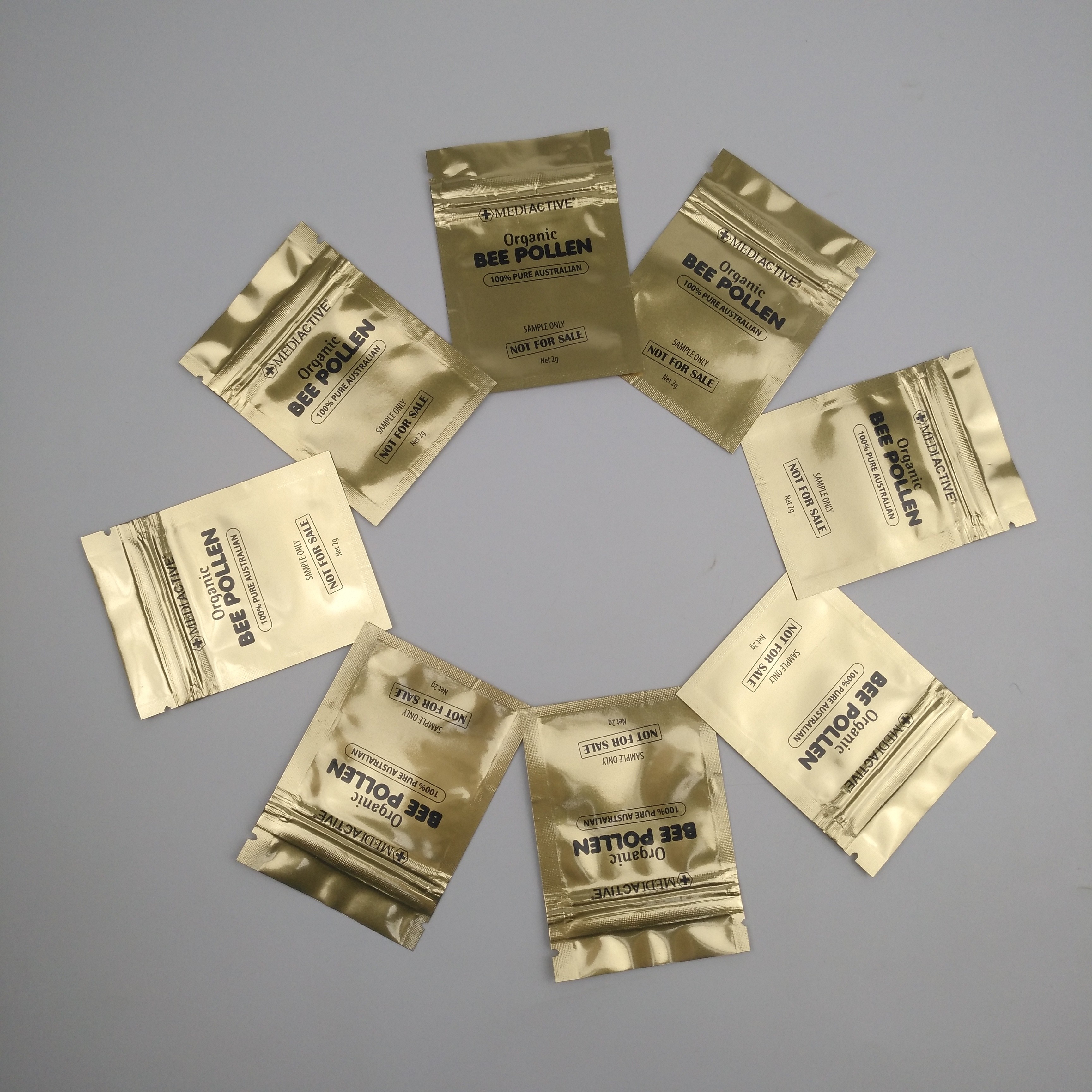 SGS VMPET 플랫 지퍼 파우치를 포장하는 그라비아 100mic CMYK 플라스틱 파우치