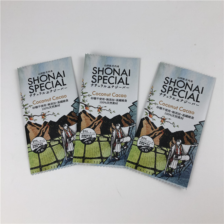 초콜렛/에너지바 포장을 위한 뒤 밀봉 주문을 받아서 만들어진 부대 음식 급료 플라스틱 그라놀라 막대기 포장지