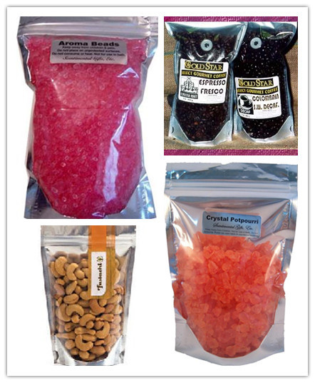 명확한 정면 및 포일 뒤는 애완 동물/알루미늄/NY/PE를 가진 부대를 위로 서 있습니다