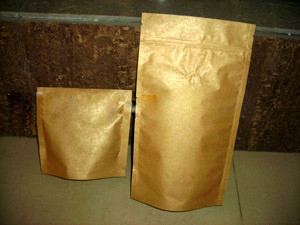 Ziplock에 의하여 박판으로 만들어진 알루미늄 호일 가득 차있는 PrintingPlastic 부대 금은 광택이 없는 끝을 위로 서 있습니다
