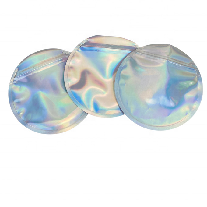 3.5g 플라스틱 다이는 홀로그래프 라운드 형상 샤쉐를 패키징하는 식용인 캔디 호일 백을 줄였습니다