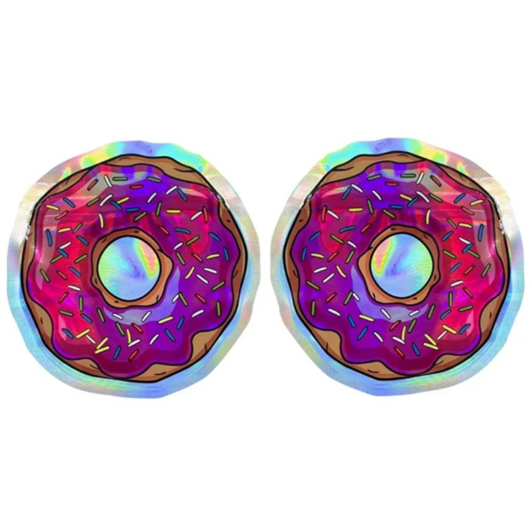 냄새 증명 마일라 에더블스 플라스틱 백 꽃 씨 홀로그래프 라운드 형상 봉지 3.5G