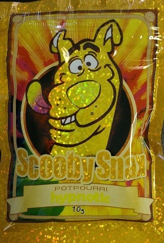 광택 있는 초본 향 부대 10g Scooby Snax 홀로그램 황색 화향