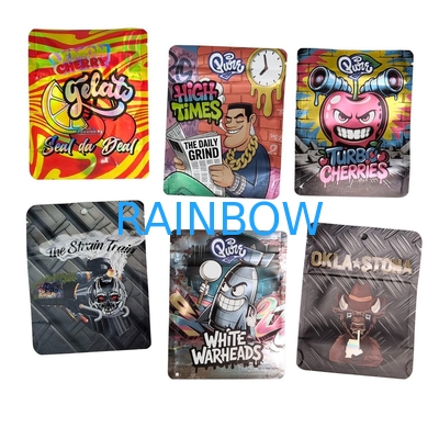 버섯 초콜릿 바 패키지 고무 8th Cali Food Doypack Mylar Bags 3.5 Cali Pack Edible Packaging Bags 3 사이드 세일