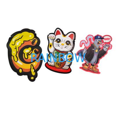 3면 실드 지퍼식 어린이 안전 홀로그램 마일러 백 알루미늄 호일 스낵 포장 백