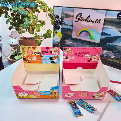 소매 간식 포장을 위한 350g 두께와 핫 스탬핑을 가진 맞춤 인쇄된 카드보드 디스플레이 박스