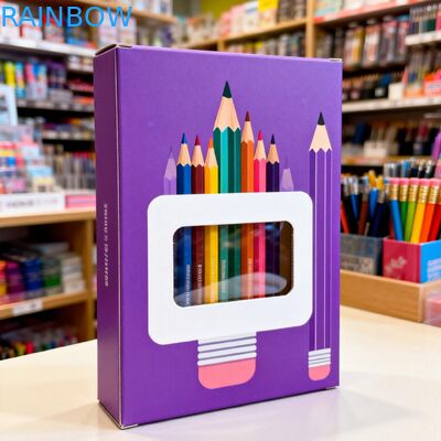 투명 창 디스플레이와 350g 두께의 식품 포장용 맞춤형 사이즈 종이 상자