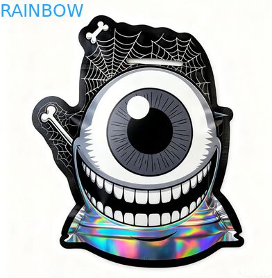 어린이 보호 Zippers 및 스냅 포장을위한 홀로그램 디자인으로 사용자 지정 다이 커트 Mylar 가방