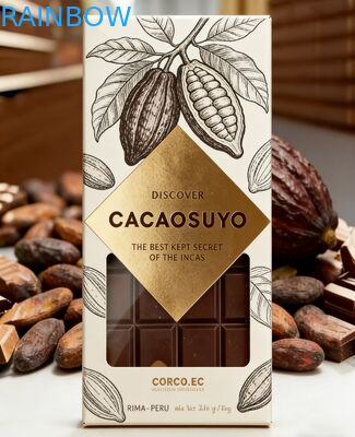 초콜릿 막대기 포장용 뚜렷한 창과 함께 맞춤형 생분해성 식품급 크래프트 종이 상자